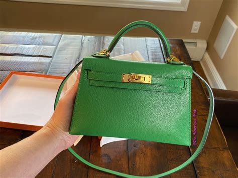 hermes mini kelly green